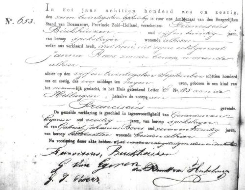 geboorte franciscus 1866