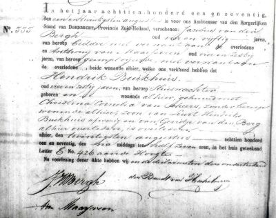 overlijden Hendrik 1807