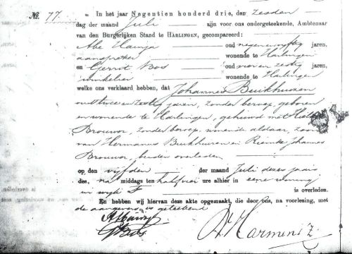 overlijden Johannes 1841