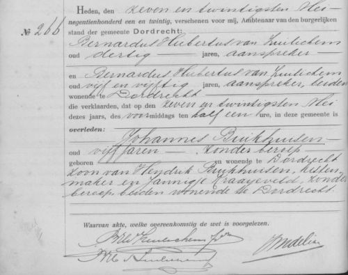overlijden johannes 1916