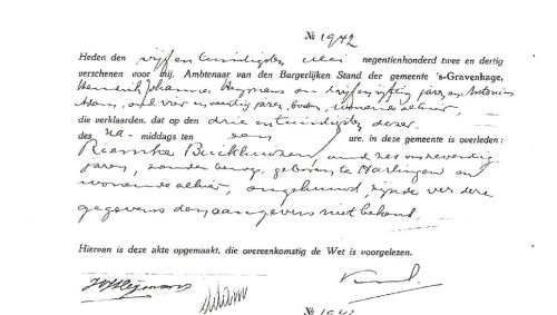 overlijden Riemke 1853